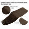 Picture of Clip in Hair Extensions, hotbanana Chocolate Brown Clip in Hair Extensions Real Human Hair Straight Remy Hair Clip in Hair Extensions 16 inch 120g 7pcs