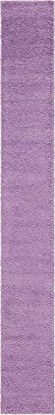 Picture of Unique Loom Solo Solid Shag Collection Area Modern Plush Rug Lush & Soft, 2' 6" x 19' 8", Lilac