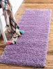 Picture of Unique Loom Solo Solid Shag Collection Area Modern Plush Rug Lush & Soft, 2' 6" x 19' 8", Lilac