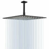 Picture of Large Rain Shower Head, NearMoon Luxury Square Stainless Steel Rainfall Showerhead, Waterfall Bath Shower Body Covering, Ceiling or Wall Mount (16 Inch, Oil Rubbed Bronze(Matte Black))