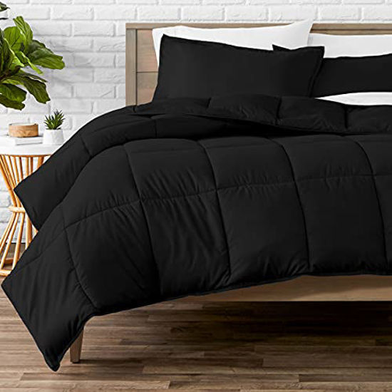 Picture of Bare Home Comforter Set - Oversized King - Goose Down Alternative - Ultra-Soft - Premium 1800 Series - All Season Warmth (Oversized King, Black)