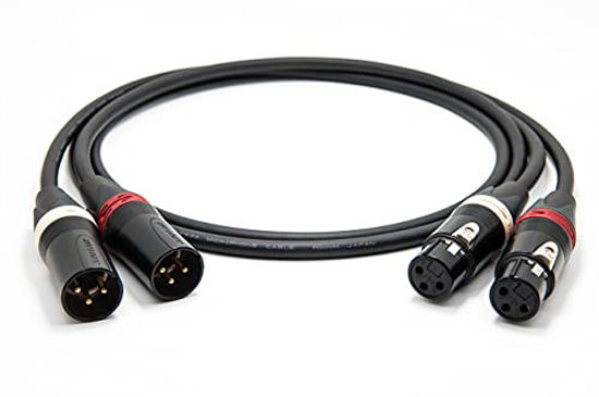 Picture of Mogami 2534 Quad Pair (L,R) Cable | Neutrik XLR Female - XLR Male | HiFi - 3.28 ft / 1.0 m