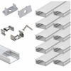 Picture of StarlandLed 10-Pack 6.6ft/ 2 Meter U Shape LED Aluminum Channel System with Milky Cover, End Caps and Mounting Clips, Aluminum Profile for LED Strip Light Installations, Very Easy Installation