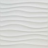 Picture of Art3d Plastic 3D Wall Panel PVC Wave Wall Design, White, 19.7" x 19.7" (12-Pack)