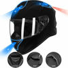 Picture of ILM Full Face Motorcycle Street Bike Helmet with Enlarged Air Vents, Free Replacement Visor for Men Women DOT Approved (Gloss Black, Large)