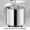 Picture of HOMICHEF Commercial Grade LARGE STOCK POT 20 Quart With Lid - Nickel Free Stainless Steel Cookware Stockpot 20 Quart - Healthy Cookware Polished Stockpots - Heavy Duty Induction Pot Soup Pot With Lid