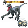 Picture of Hot Bee Remote Control Dinosaur Toys, Walking Robot Dinosaur w/ Roaring Sounds 2.4Ghz Simulation Blue Velociraptor RC Electronic Dinosaur Toys for Kids 4 5 6 7 8 9 10+ Years Old Boys