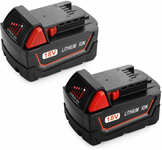 GetUSCart 2Packs18V 6.0Ah Replacement for Milwaukee M18 Battery