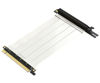 Picture of LINKUP - Ultra PCIe 4.0 X16 Riser Cable [RTX3090 RX6900XT x570 B550 Z590 Tested] Shielded Extreme High-Speed Vertical Mount Gaming PCI Express Gen4Left Angle Socket {15cm} 3.0 Gen3 CompatibleWhite