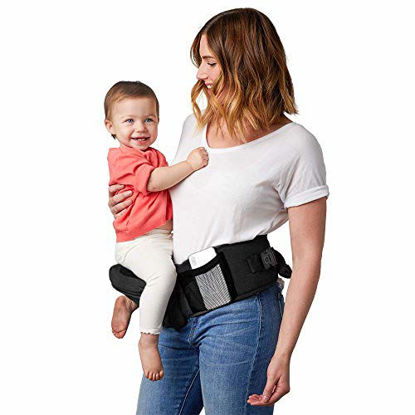 Picture of Tushbaby The Only Safety Certified Hip Seat Baby Carrier - As Seen On Shark Tank, Ergonomic Waist Carrier for Newborns, Toddlers & Children, Black