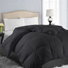 Picture of EASELAND All Season California King Soft Quilted Down Alternative Comforter Reversible Duvet Insert with Corner Tabs,Winter Summer Warm Fluffy,Black,96x104 inches