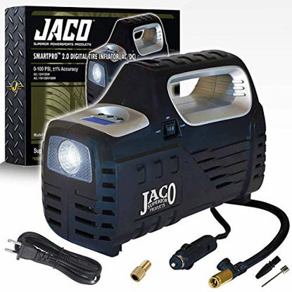 Picture of JACO SmartPro 2.0 AC/DC Digital Tire Inflator - Advanced Portable Air Compressor Pump - 100 PSI