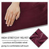 Picture of Ultimate Decor 8-Pieces Recliner Sofa Covers Velvet Stretch Reclining Couch Covers for 3 Cushion Reclining Sofa Slipcovers Furniture Covers Thick Soft Washable (Wine)