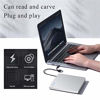 Picture of External Blu-ray Drive External Blu-ray BurnerCompatible with DVD CD Drive Portable 3DBlu-ray Burner with USB3.0 and Type-C Port, Suitable for Windows XP/7/8/10 MacOS for MacBook PC,Silent Highspeedul