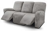 Picture of Ultimate Decor 8-Pieces Recliner Sofa Covers Velvet Stretch Reclining Couch Covers for 3 Cushion Reclining Sofa Slipcovers Furniture Covers Thick Soft Washable (Light Grey)