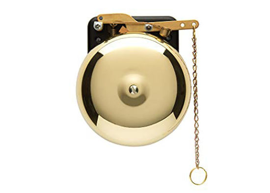 Picture of Bevin Bells Brass Trip Gong | Traditional Prize Fighter 6" Boxing Bell | Loud & Made of Steel & Brass | Boxing Training and Warning Device in One | Man Cave / Bar Accessory | Made in USA