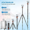 Picture of GEEKOTO 58 DSLR Tripod, Compact Aluminum Alloy Lightweight Camera Tripod with 360 Degree Panorama Ball Head, Professional Camera Tripod for Travelling, Learning and Working