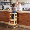 Picture of SDADI Kids Kitchen Step Stool with Safety Rail - for Toddlers 18 Months and Older, Natural LT01N