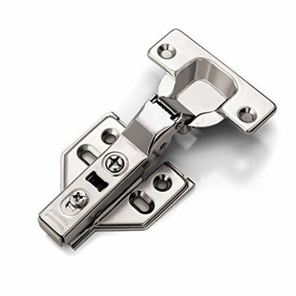 Picture of Luokim 40pcs Soft Close Cabinet Concealed Hinges European Half Overlay,110 Degree,Frameless,Nickel Plated