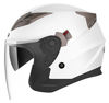 Picture of Motorcycle Open Face Helmet DOT Approved - YEMA YM-627 Motorbike Moped Jet Bobber Pilot Crash Chopper 3/4 Half Helmet with Sun Visor for Adult Men Women - White,Medium