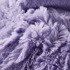 Picture of Uhamho Faux Fur Velvet Fluffy Bedding Duvet Cover Set Down Comforter Quilt Cover with Pillow Shams, Ultra Soft Warm and Durable (Lilac, Queen)