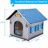 Picture of Toozey Heated Cat House for Winter, Indoor/Outdoor Cat House Weatherproof with Heated Cat Bed, Providing Safe Feral Cat House for Cats or Small Dog, Easy to Assemble Cat Shelter