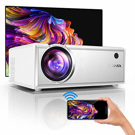 Picture of YABER Y61 WiFi Mini Projector 6000L Full HD 1080P and 200" Supported, Portable Wireless Mirroring Projector for iOS/Android/TV Stick/PS4/PC Home & Outdoor