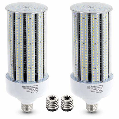 Picture of 2-Pack 100W LED Corn Bulbs,5000K,AC110-277V,14000lm,E26/E39 Base,LED Replacement Metal Halide HID CFL for Commercial Industrial Lighting Warehouse High Bay Light Fixture Garage Workshop