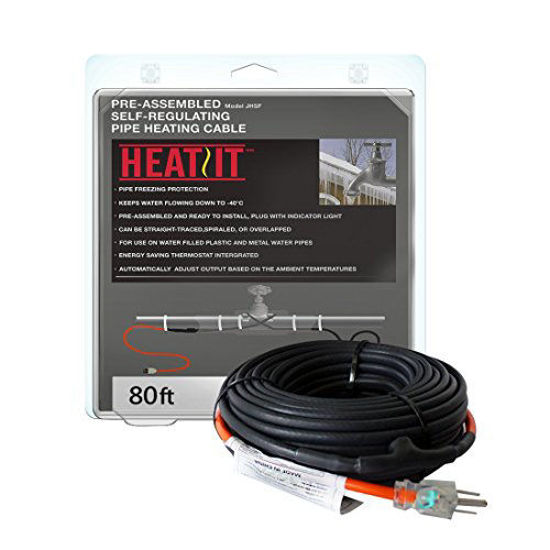 Picture of HEATIT JHSF 80-feet 120V Self Regulating Pre-assembled Pipe Heating Cable