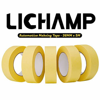 Lichamp 3 Pack Black Painters Tape 1 Inch, Black Masking Tape 1 Inch X 55  Yards X 3 Rolls