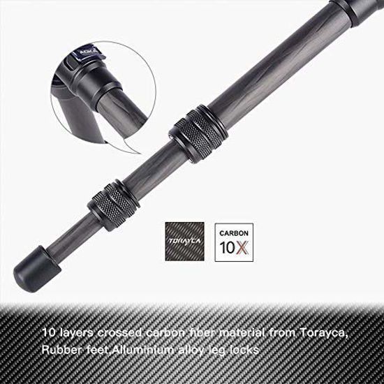 Picture of AOKA 28in/1.1lb Lightweight Compact Carbon Fiber Tripod with 360° Ballhead Travel Mini Tripod for Mobile Phone and Compact Mirrorless Cameras