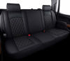 Picture of Silverado Sierra Rear Seat Covers Pickup Custom Fit 2007-2022 1500 2500HD 3500HD Crew Double Extended Cab Waterproof Leather Split Bench 40/60, 60/40, 50/50(Rear Seat/Black)