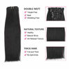 Picture of ABH AMAZINGBEAUTY HAIR Real Remy Thick Yaki Straight Clip Ins Black Hair Extensions for African American Relaxed Hair 7 Pieces 120 Gram Per Set, 18 Inch