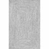 Picture of nuLOOM Wynn Braided Indoor/Outdoor Area Rug, 5' x 8' Oval, Light Grey/Salt and Pepper