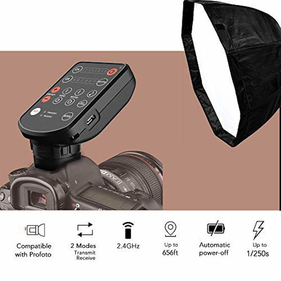 Picture of Aodelan Wireless Flash Trigger for Profoto A1, B10, B2, D2, Canon, Nikon, Sony, Olympus (Suitable for Cameras with Hot Shoes)