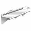 Picture of Hally Stainless Steel Shelf 14 x 60 Inches, 400 lb, Commercial NSF Wall Mount Floating Shelving for Restaurant, Kitchen, Home and Hotel