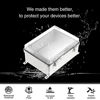 Picture of QILIPSU Clear Hinged Cover Stainless Steel Latch 410x310x180mm Junction Box with Mounting Plate, Universal IP67 Project Box Waterproof DIY Electrical Enclosure, ABS Plastic Grey (16.1"x12.2"x7.1" CC)