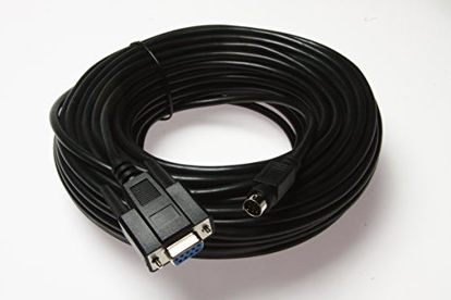 Picture of Wirenest 100ft VISCA PTZ Camera Control Cable for Sony EVI/BRC/SRG Series RS232 8 Pin Mini DIN to DB9F Serial