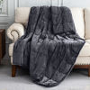 Picture of Weighted Blanket Full Size 20lbs for Adults, Uttermara Sherpa Fleece Weighted Blanket with Cozy Plush Flannel, Fluffy Warm Sherpa Snuggle Bed Blanket, Great for Relax, 60 x 80 inches, Dark Grey