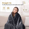 Picture of Weighted Blanket Full Size 20lbs for Adults, Uttermara Sherpa Fleece Weighted Blanket with Cozy Plush Flannel, Fluffy Warm Sherpa Snuggle Bed Blanket, Great for Relax, 60 x 80 inches, Dark Grey