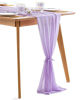 Picture of B-COOL Chiffon Fabric Table Runner Holiday 10pcs Light Purple Wedding Photograph Party Decoration Beautiful Runners Home Outdoor and Indoor Decorations