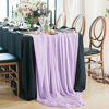 Picture of B-COOL Chiffon Fabric Table Runner Holiday 10pcs Light Purple Wedding Photograph Party Decoration Beautiful Runners Home Outdoor and Indoor Decorations