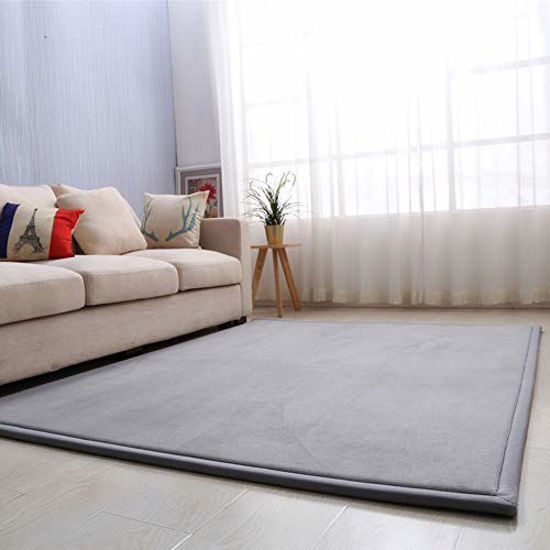 Coral Fleece Mat Sponge Carpet Children Baby Crawling Pad Tatami Bedroom  Living Room Rectangle Carpet