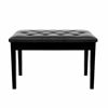 Picture of TOYEEKA Black 29'' Solid Wood PU Leather Double Duet Piano Stool Keyboard Bench with Storage Load 440lb