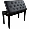 Picture of TOYEEKA Black 29'' Solid Wood PU Leather Double Duet Piano Stool Keyboard Bench with Storage Load 440lb