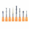 Picture of SpeTool CNC Router Bits Carving 8 Pcs Set for Wood Detail Profile V Groove Engraving Solid Carbide 1/4 Inch Shank