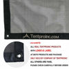 Picture of Dump Truck Mesh Tarp 8'X16' - Black Tentproinc Heavy Duty Cover With 6'' Pocket Reinforced Double Needle Stitch Webbing Ripping Tearing Stop, No Rust Thicker Brass Grommets - 3 Years Limited Warranty