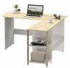 Picture of SHW L-Shaped Home Office Corner Desk Wood Top, Oak