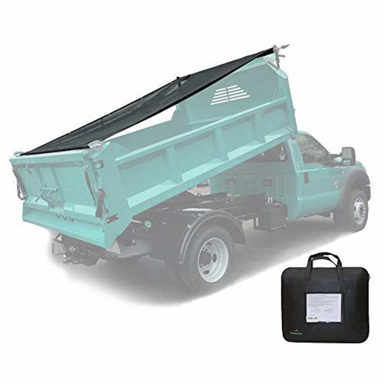 Picture of Leaveshade Dump Truck Mesh Tarp 7'X20'-Tentproinc Heavy Duty Cover with 6'' Pocket, No Rust Thicker Copper Eyelets, Reinforced Double Stitch Webbing Ripping Tearing Stop, Zip Bag Packed