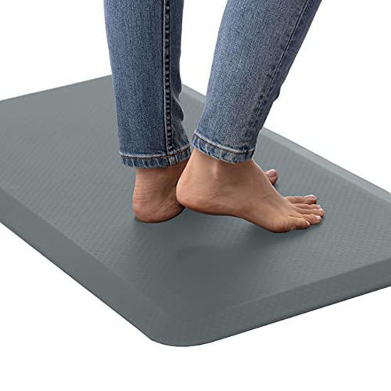 GetUSCart- KANGAROO 3/4 Thick Superior Comfort, Relieves Pressure, All Day  Ergonomic Stain Resistant Floor Rug Anti Fatigue Cushion Mat, Durable  Standing Desk, Foam Pad Mats Kitchen, Office,70x24, Gray